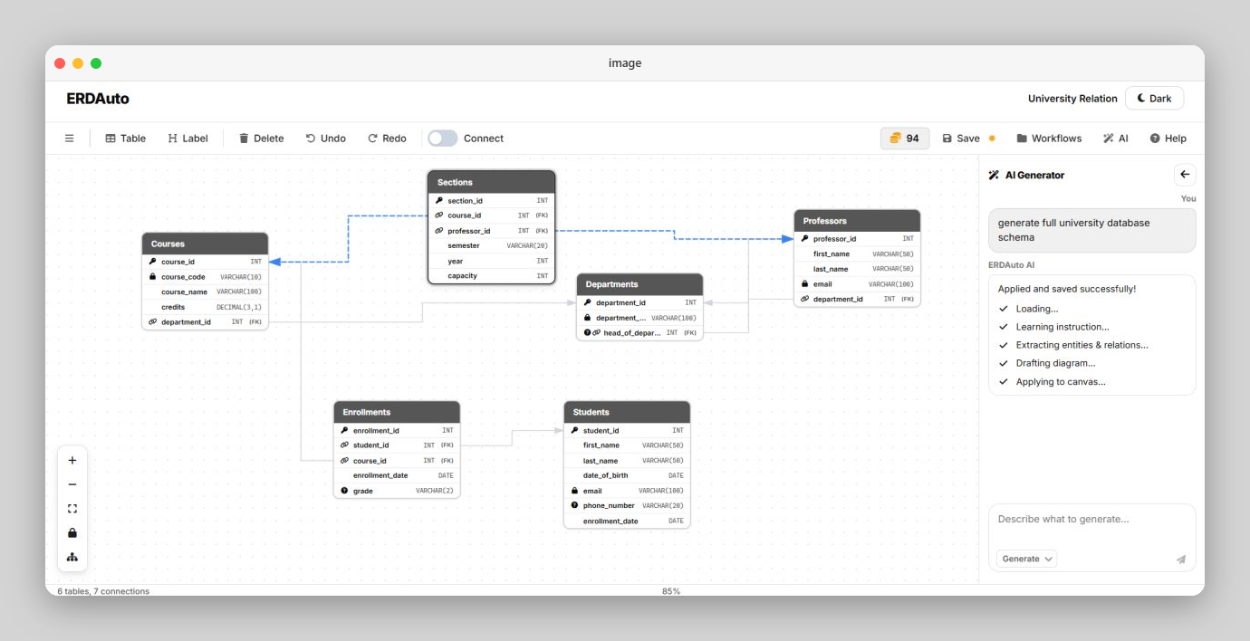 ERDAuto - AI Database Drawer